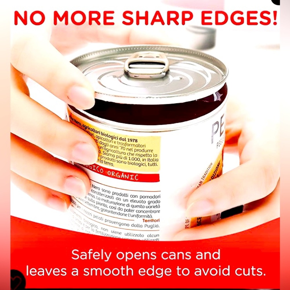 Kitchen Mama Red Can Opener: Handheld, Electric & Safe “Yes You Can”